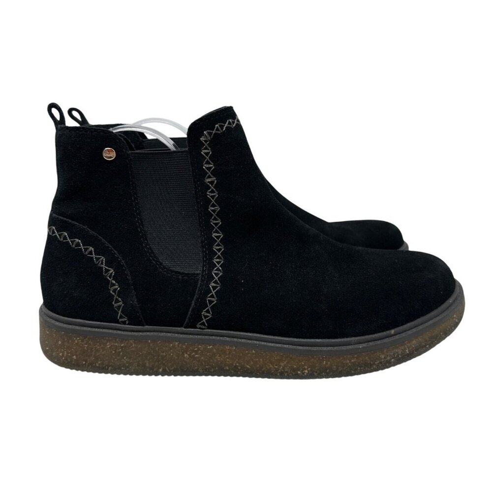 Earth Elements Avens Black Suede Chelsea Boots Size 12